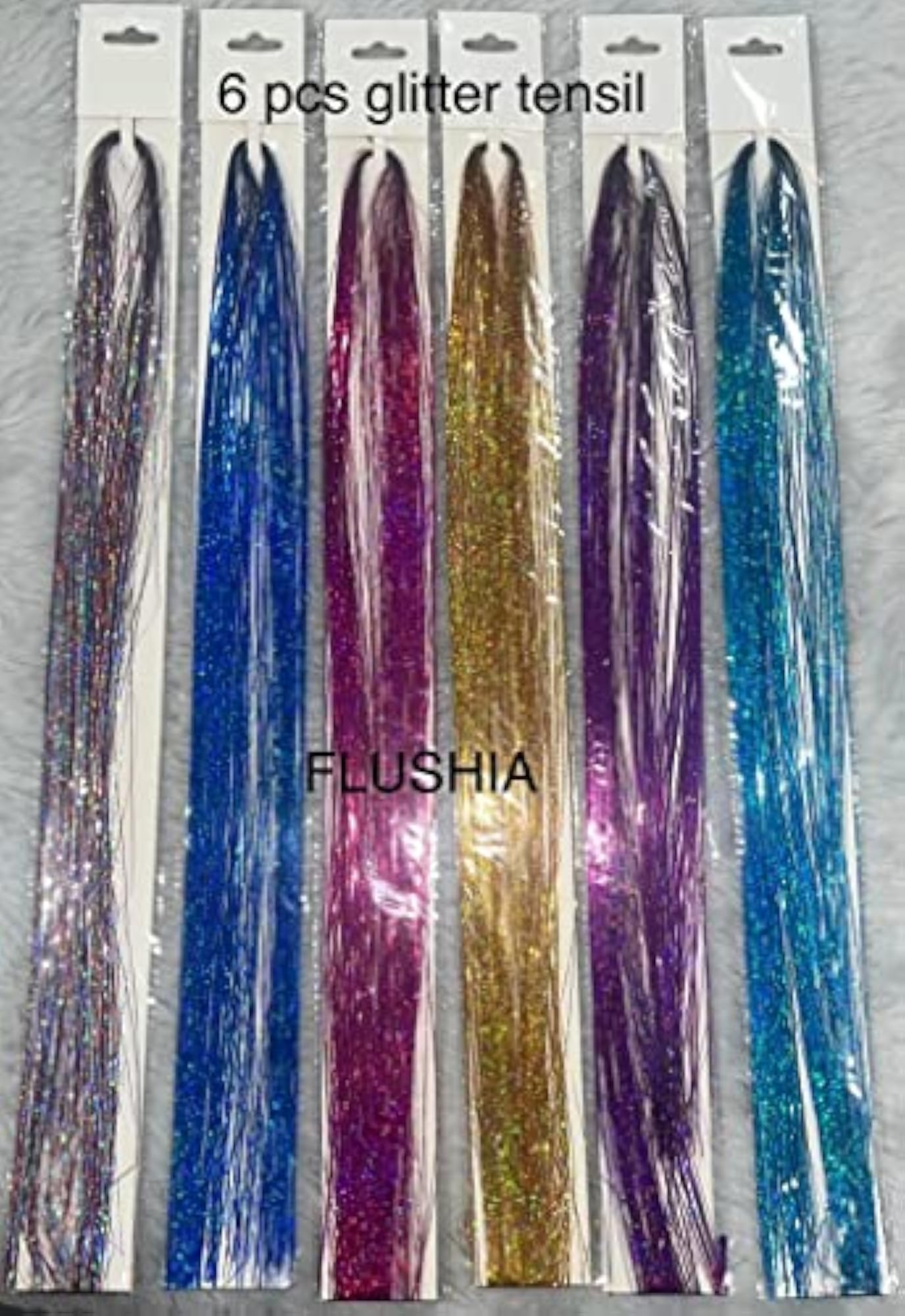 Hair Tinsel Glitter Extensions, 40 Inch, Pack of 2